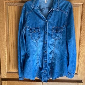 Western style chambray shirt